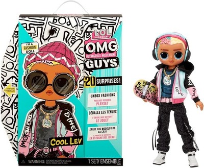 Lol Surprise Omg Guys Fashion Doll Cool Lev With 20 Surprises, Poseable NEW NIB