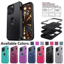 Shockproof For Apple iPhone 15 Pro Max/15 Pro/Plus Case Cover / Screen Protector
