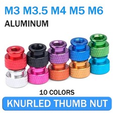 M3 M4 M5 M6 Colourful Knurled Thumb Nut Aluminum Allo Hand Grip Knobs Thumb Nuts