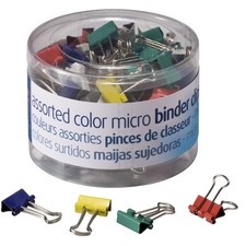 Officemate Micro Binder Clips, Assorted Color...