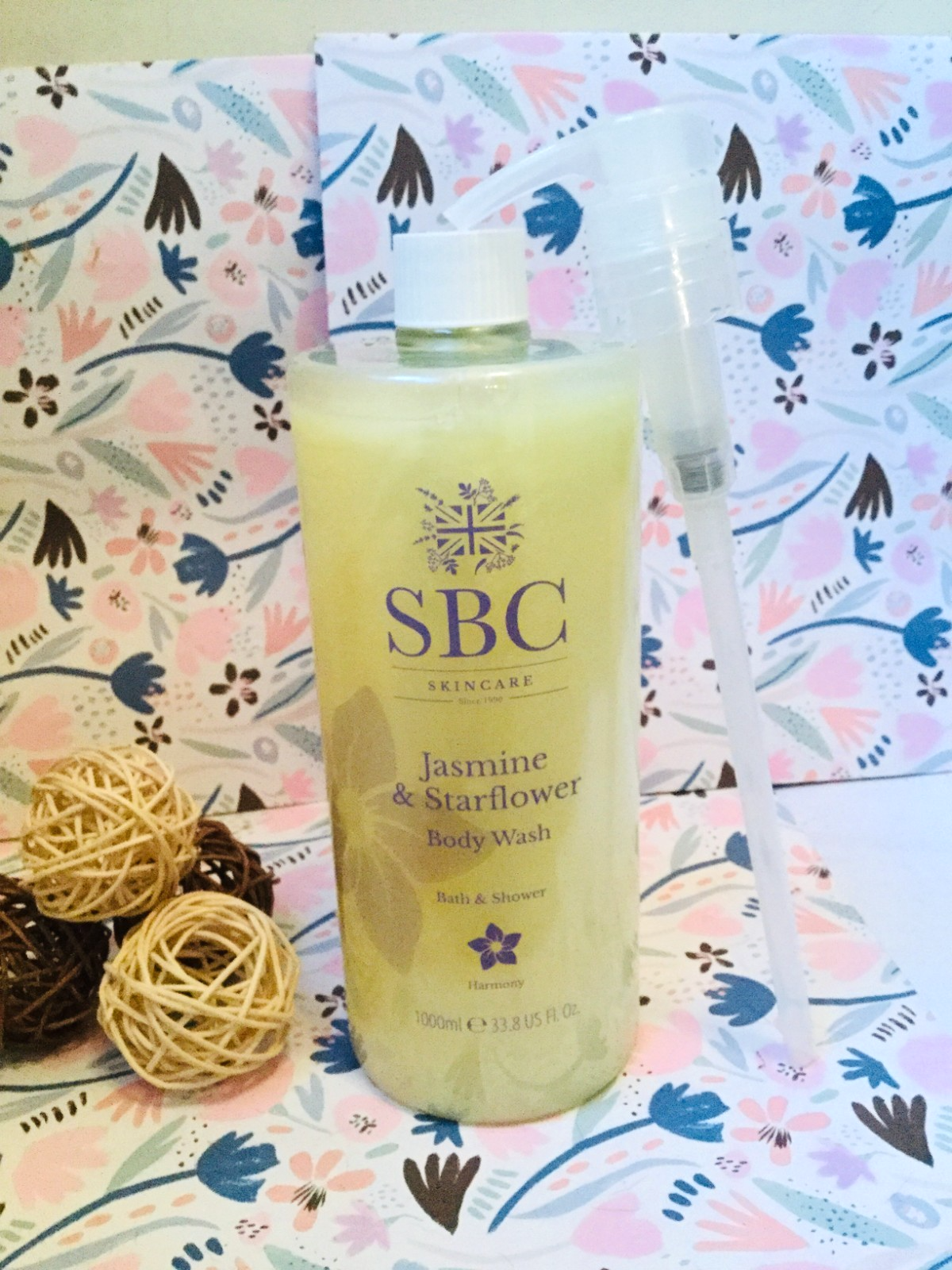 SBC💐 Jasmine And Starflower Body Wash Bath Shower Gel 1000ml Pump Action NEW