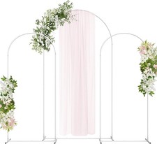 Set of 3 Wedding Arch Backdrop Stand Garden Floral Balloon Frame Decor 7.3 6 6FT