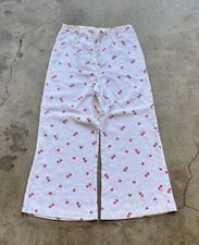 Vintage hippie dead 60s70s custom handmade flared rose bell bottom cotton pants