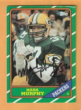 Mark Murphy Green Bay Packers AUTO Signed 1986 Topps Canton Ohio