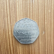2005 UK 50p Elizabeth II Johnson’s Dictionary 1755 Reverse Design Coin