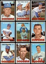 1967 Topps Dodgers Team Set w/ 1966 World Series cards 7 - NM 3806491