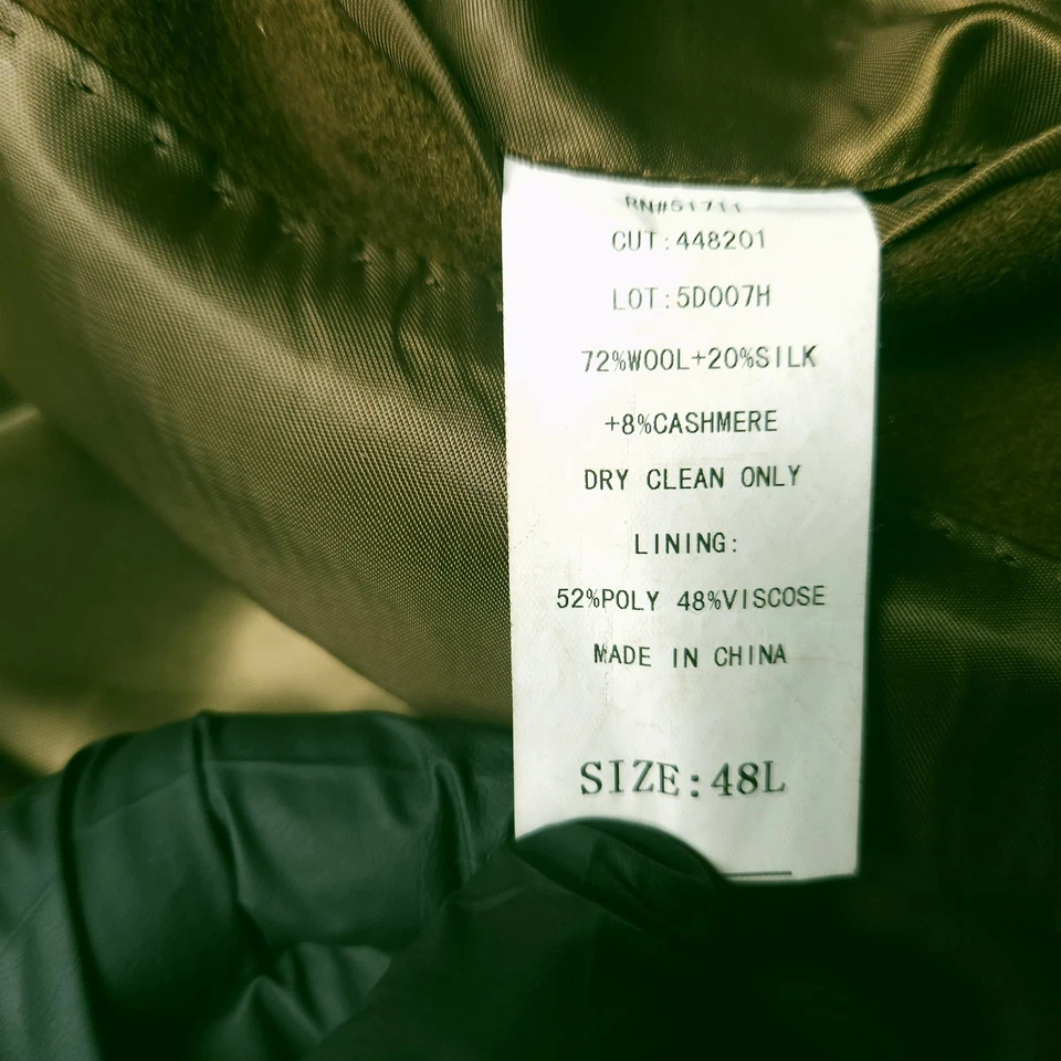 Abrigo deportivo para hombre Gianfranco Ruffini 48L marrón lana seda cachemir Italia Blazer Foto 2 de 4