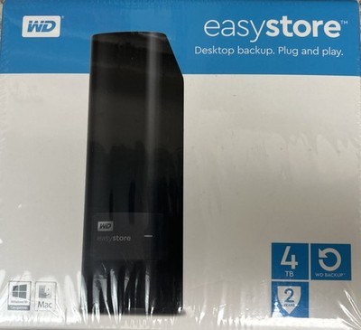 WD easystore 4TB Desktop External Hard Drive USB 3.0 Backup Storage New Sealed
