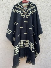 Clint Eastwood Western Cowboy Poncho Serape Handmade Alpaca Wool Black