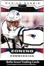 2020 Panini Playbook Damien Harris #ZC-14 Patriots Zoning Commission NFL