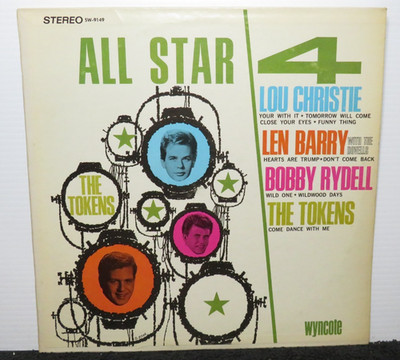 ALL STAR 4 LOU CHRISTIE LEN BARRY BOBBY RYDELL TOKENS (VG+) 9149 LP VINYL RECORD