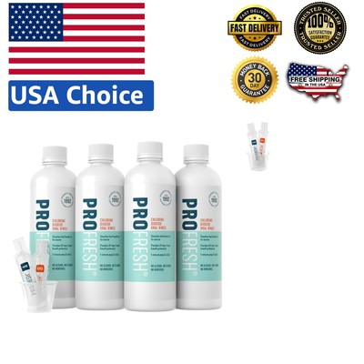 16.9 Oz Oral Rinse Pack of 4 - Alcohol Free, Flavor Free, Fresh Breath Solution