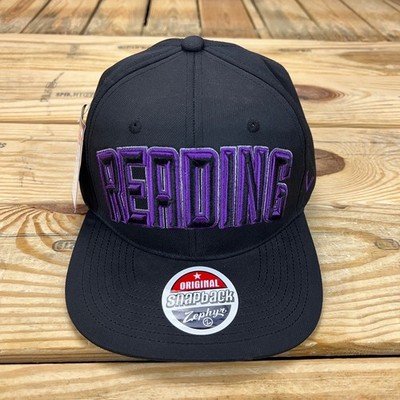 Reading Royals Zephyr Snapback Hat Black Purple Minor League Hockey Sample