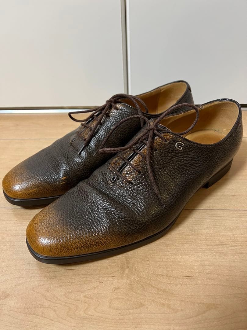 Gucci Lace Up Shoes Brown Leather With Logo Size 6.5 US About7 For Men thumbnail 13