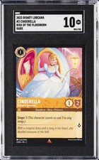 2023 DISNEY LORCANA RISE OF THE FLOODBORN, RARE 3 CINDERELLA SGC 10 GM