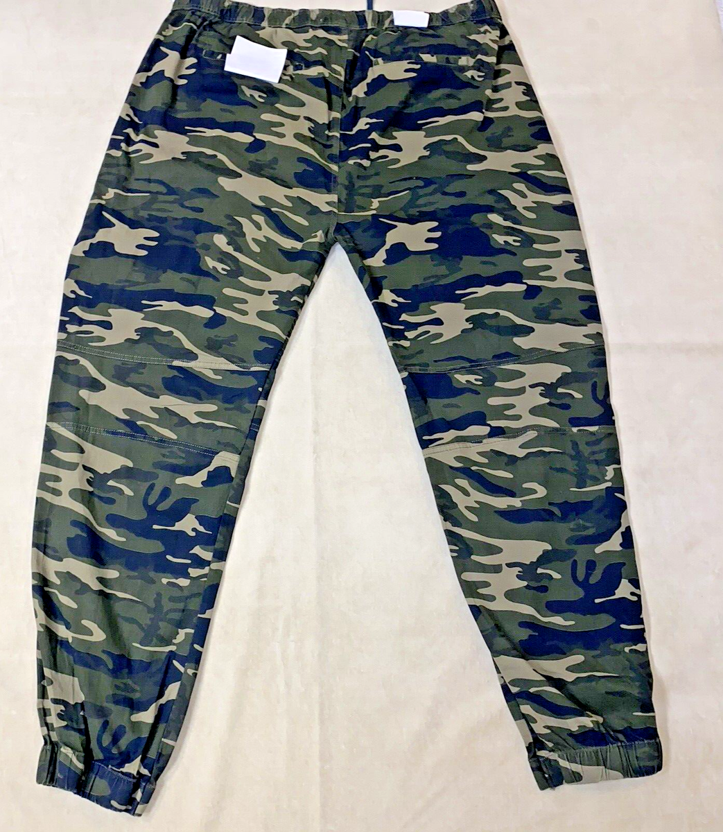 NWT Paper Denim & Cloth Man Military Camo Casual Pants Cotton