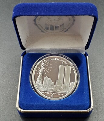 2006 $1 Cook Islands 1 Oz Silver Coin 9/11 commemorative We will