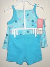 Vintage Baby Girl Cute Carters 2Pc Spaghetti Strap Fun Shorts Set Sz 6 Months  — photo 3