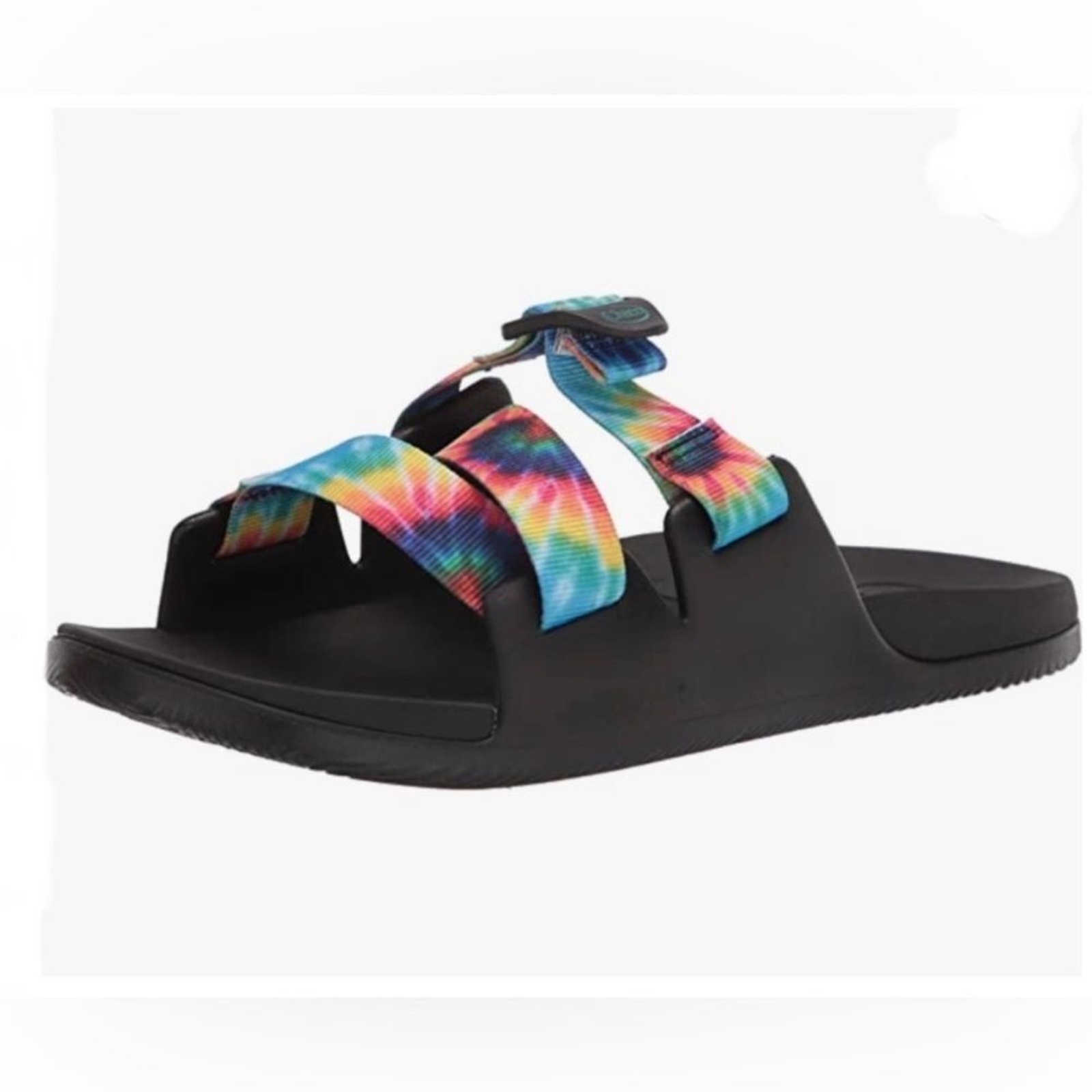 Chaco Kids Rainbow Tie Dye Seatbelt Buckle Chillos Slides Sandals Size 1