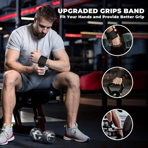 Lifting Straps, Weightlifting Straps, Deadlift Straps with Padded Neoprene for - Picture 4 of 7