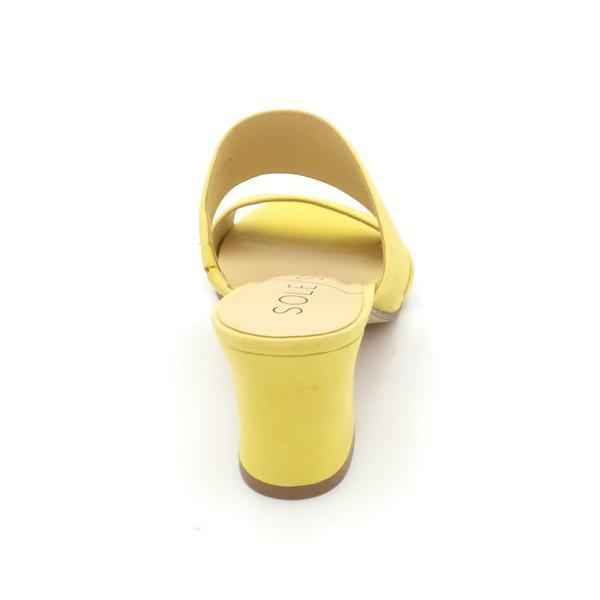 Sole Society Nubuck Heeled Mules Helina Pale Yellow | eBay