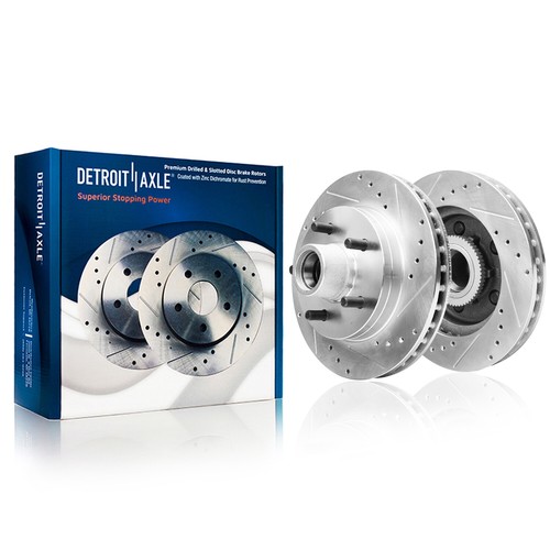 Front Drilled Rotors + Brake Pads for Chevy GMC Express Savana 1500 Tahoe Yukon - Bild 3 von 8