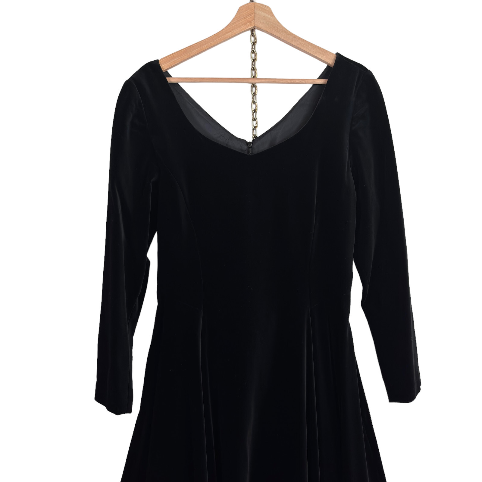 vintage laura ashley black velvet party dress gow… - image 7