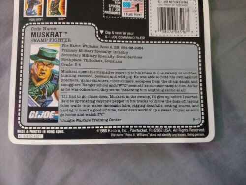 1988 Hasbro GI Joe ARAH Muskrat Swamp Fighter, New In Original Package - Picture 11 of 11