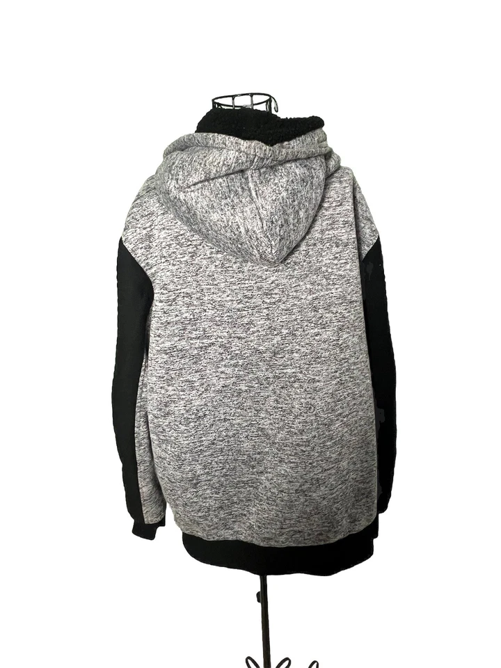 Suéter con Capucha Brooklyn Laundry XL Forrado de Vellón Cremallera Foto 2 de 4