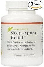 3 pack NEW Sleep Apnea Relief no more CPAP 30 Capsules Natures Rite