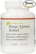 3 pack NEW Sleep Apnea Relief no more CPAP 30 Capsules Natures Rite