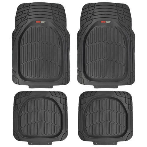 Alfombrillas de goma negras para autocar de plato profundo para todo tipo de clima + revestimiento de carga - Juego de 5 piezas Foto 2 de 4