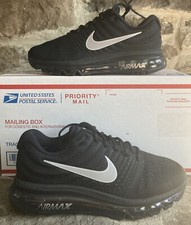 Nike Air Max 2017 Shoes Triple Black Reflective White 849559-001 Mens Size 7 NEW