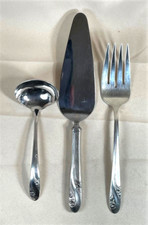 Holmes Edwards IS Inlaid Silverplate 1952 Romance Ladle Pie Cake Meat Fork