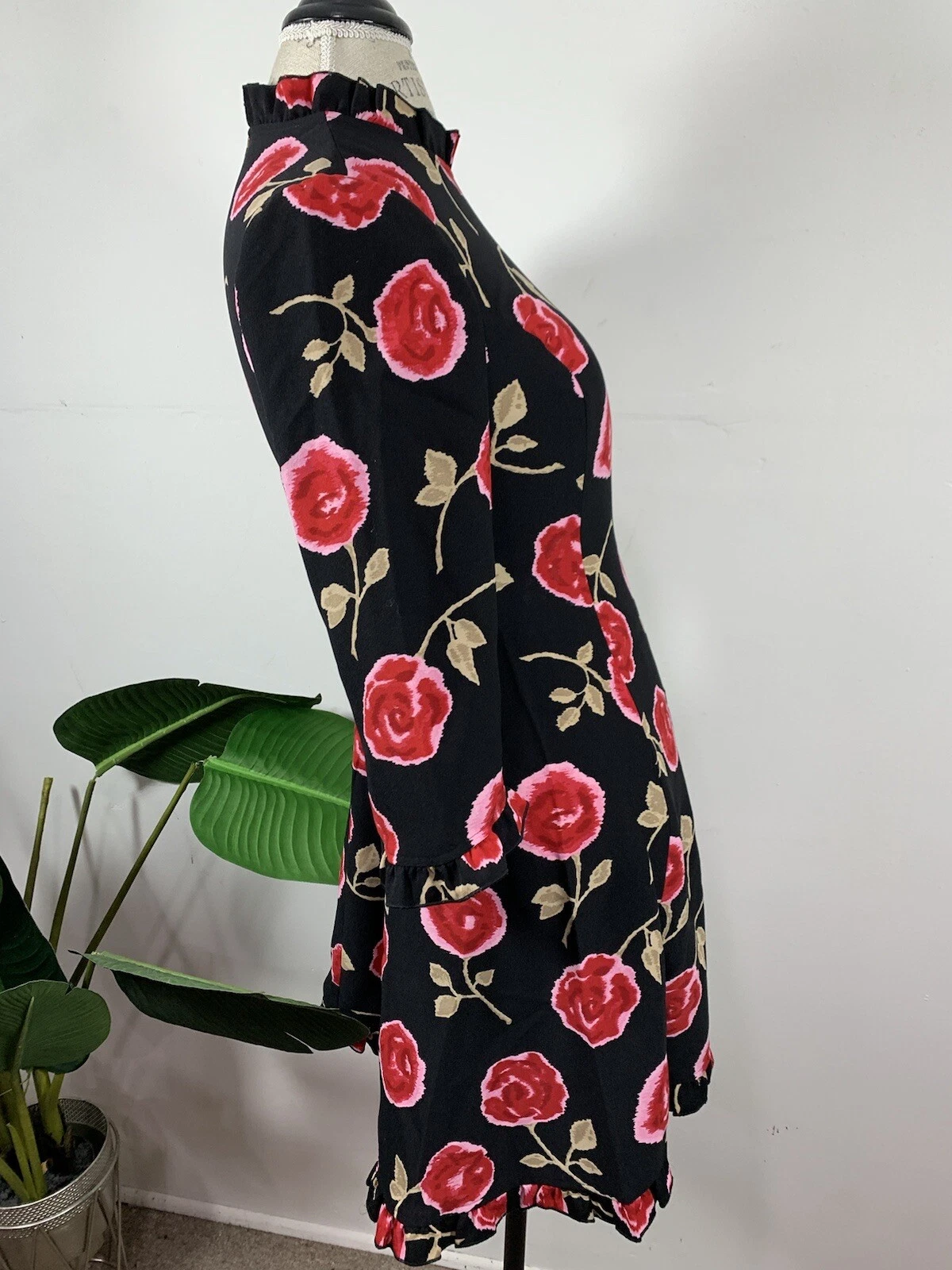 Abito rosa hazy Kate Spade abito floreale nero taglia 0