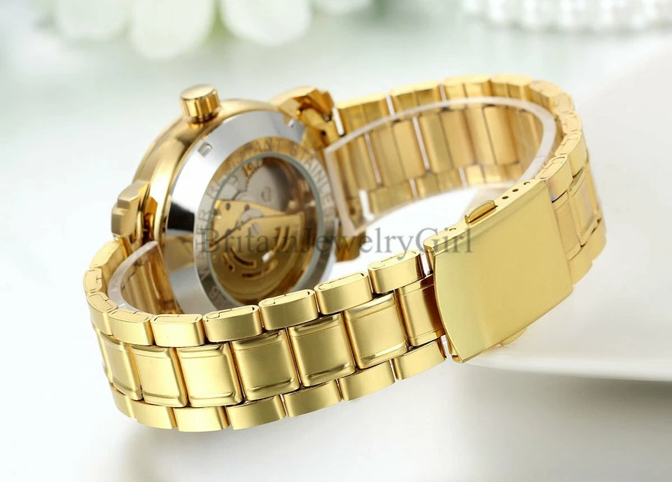 Reloj de pulsera mecánico automático transparente de acero inoxidable para hombr - Image 2 of 4