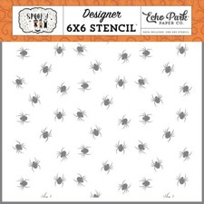Crafts EP Plastic Stencil 6X6 Spooky Halloween Creepy Spiders Repeats