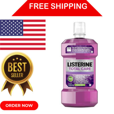 Listerine Total Care Anticavity Fluoride Mouthwash Helps Kill 99% Fresh Mint 1 L