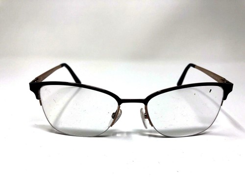 ESCADA EYEGLASSES FRAME VESB01K Col 0H60 52–8-135 Navy Blue Gold Half Rim :720