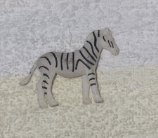 TINY RUBBER / PLASTIC ZEBRA 2 INCHES LONG