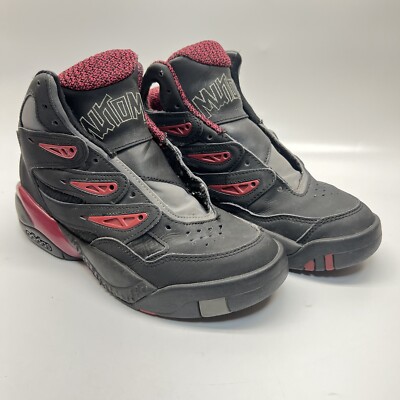 Adidas Mutombo 2 Mens Size 7 C75206 Black Burgundy Basketball Shoes RARE