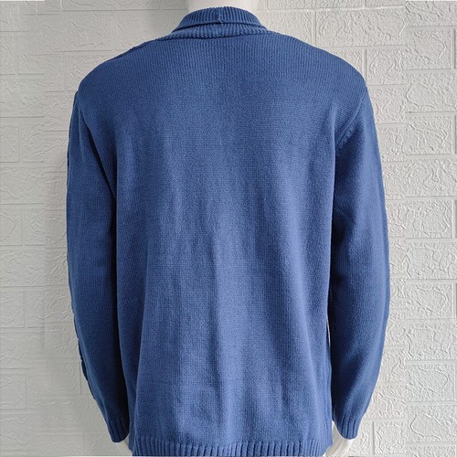 Braided Cardigan Knitted Sweater Shawl Winter Collar Jumper Mens Jacket Thermal@ - Picture 8 of 20