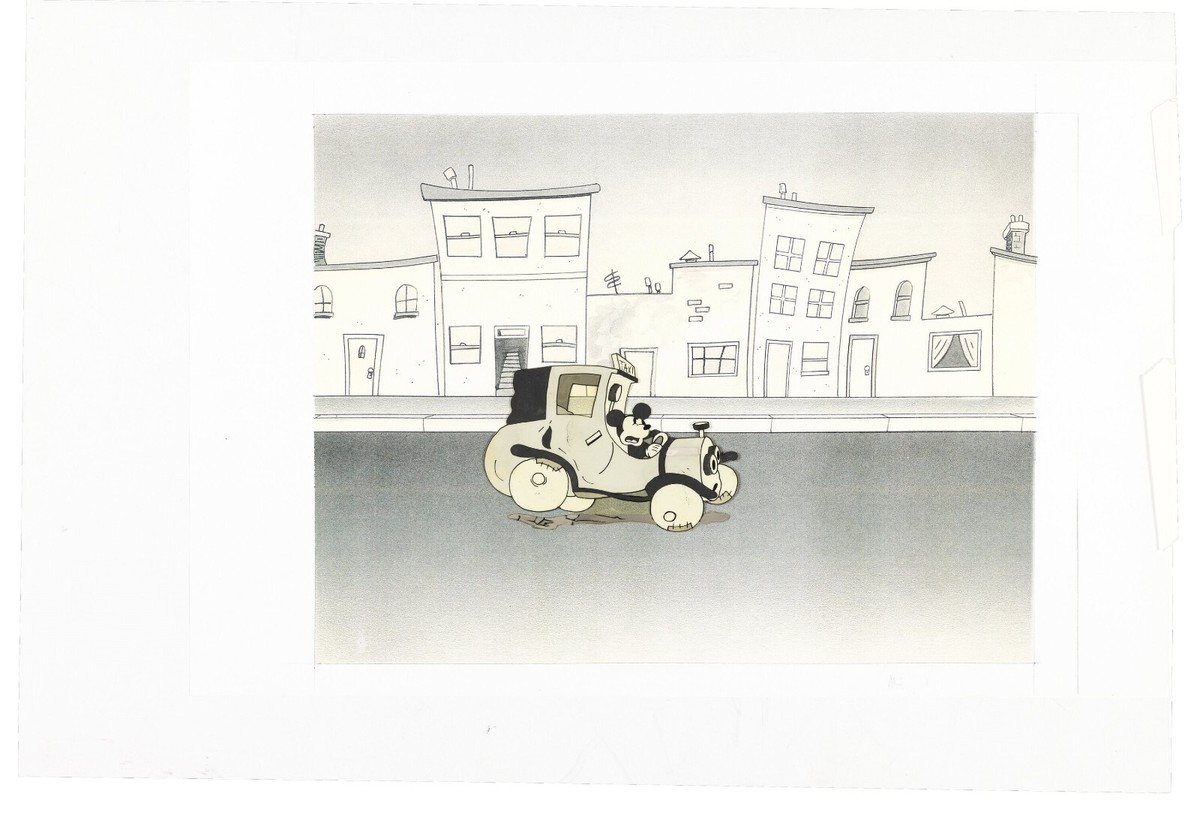Animation Art Production Cel Traffic Troubles Mickey Mouse Animation Art Production Cel Traffic Troubles Mickey Mouse