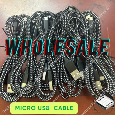 Micro USB to USB A Cable Android Charger Braided Cord For Samsung Google LG LOT