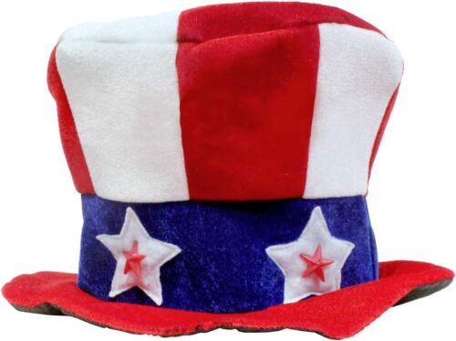 Uncle Sam American Patriotic USA Red White Blue Felt Hat. One Size.