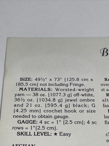 Brush Strokes Country Afghan Crochet Pattern Needlecraft Shop - Picture 3 of 5