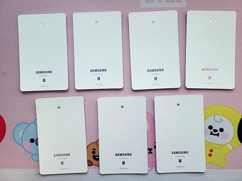 Official BTS Samsung Galaxy Ear Buds Limited Edition Photocards - Complete  Set