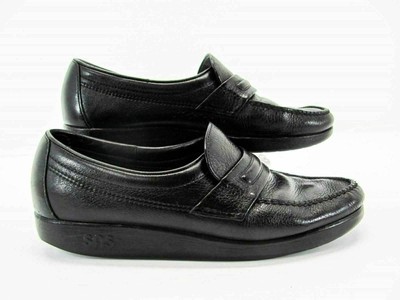 SAS Men Shoe Alamo Size 12M Black Leather Slip On Moc Loafer 