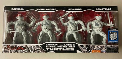 TMNT Teenage Mutant Ninja Turtles PX Exclusive Elite Figures B&W Set In Stock