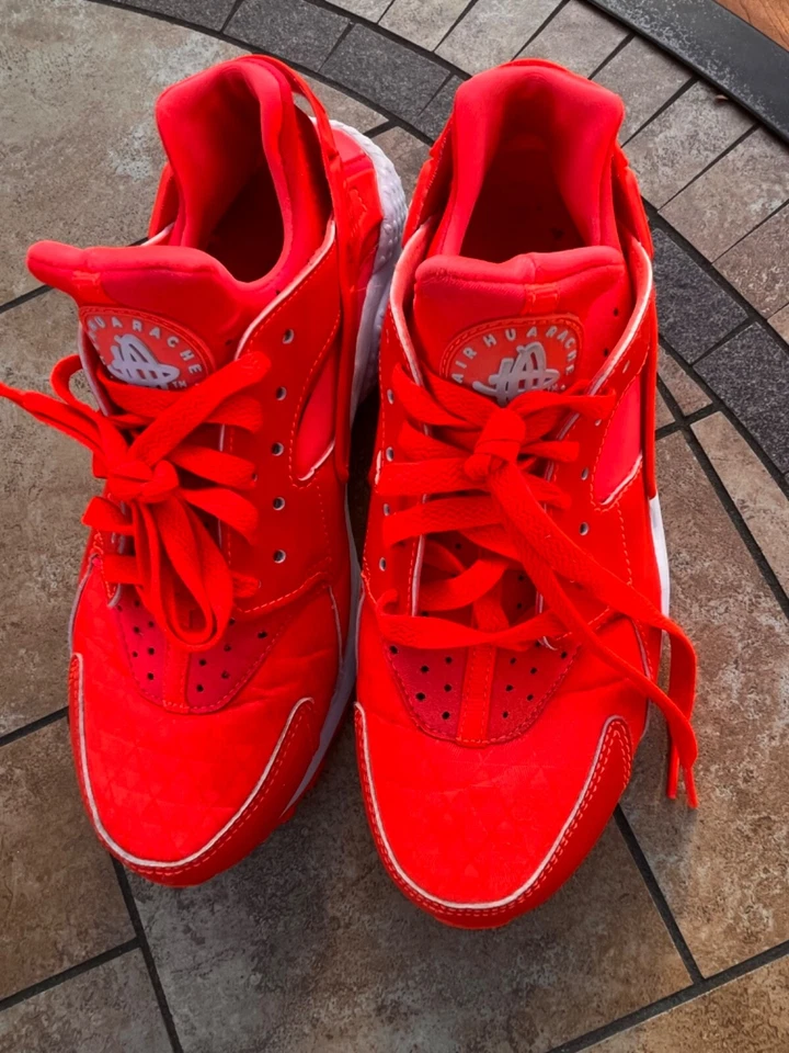Nike Air Huarache Run Women's Shoes Bright Crimson 634835-608 Sz 8 - Image 4 of 4